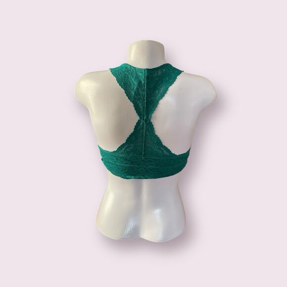 Free People Intimately FP Galloon Lace Racerback Bralette Yellow & Green S New - Picture 10 of 15